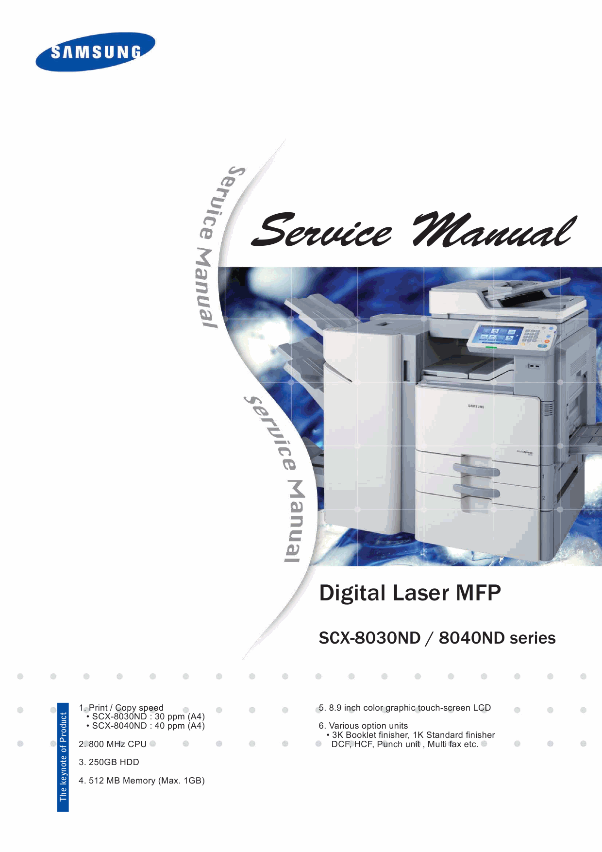 Samsung Digital-Laser-MFP SCX-8030ND 8040ND Parts and Service Manual-1